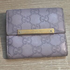 Gucci GG Purple Monogram Bifold Wallet